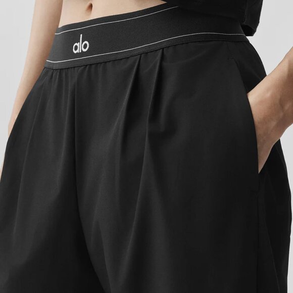 Alo Yoga Black Wide Leg Pants High Quality Office Athleisure Home Wear (Regular) - Picture 8 of 8